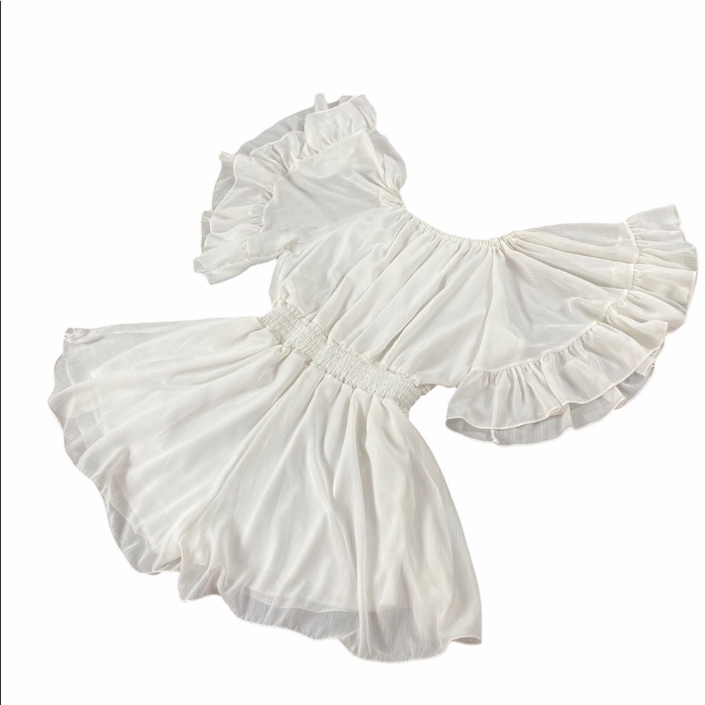 Ruffle Off Shoulder Romper - Picture 1 of 6